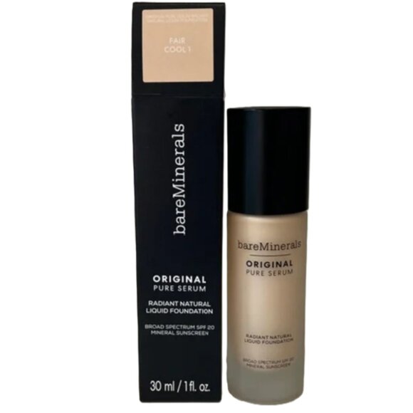 bareMinerals Original Serum Liquid Foundation* SPF 20 ~ FAIR COOL 1 ~ NIB 1oz - Picture 2 of 16